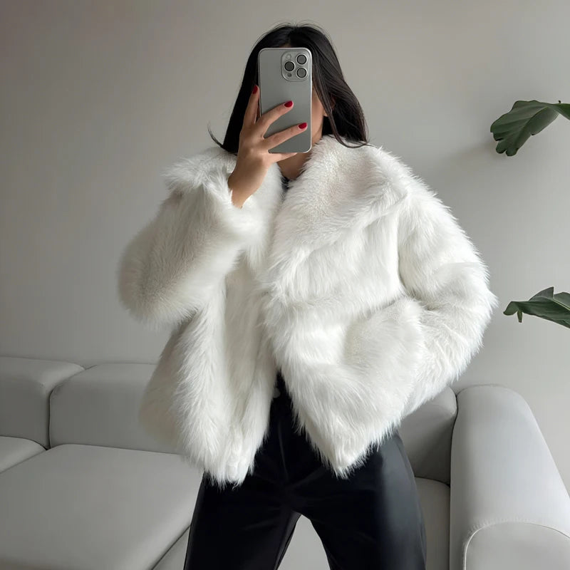 LAVERINE | Plush Faux Fur Jacket