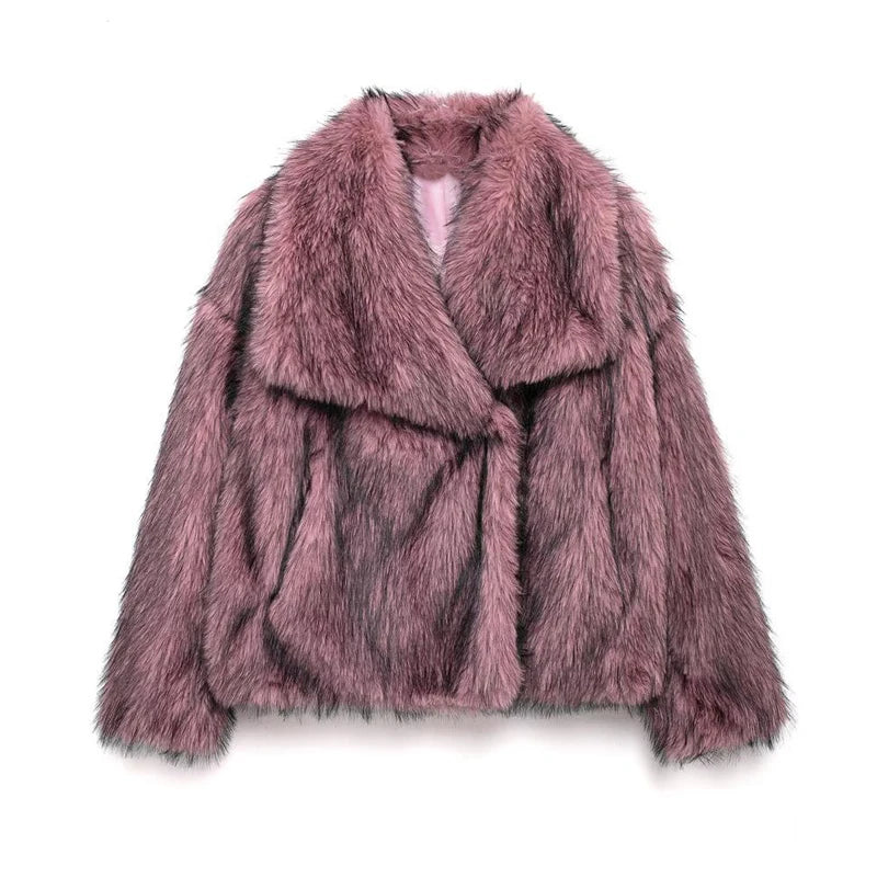 LAVERINE | Plush Faux Fur Jacket
