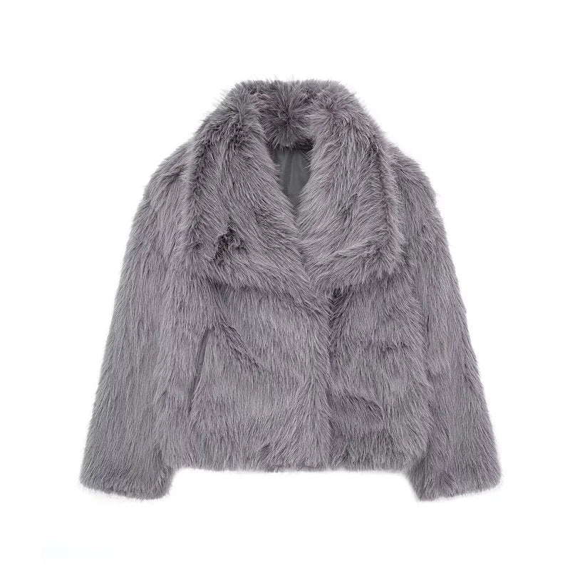 LAVERINE | Plush Faux Fur Jacket