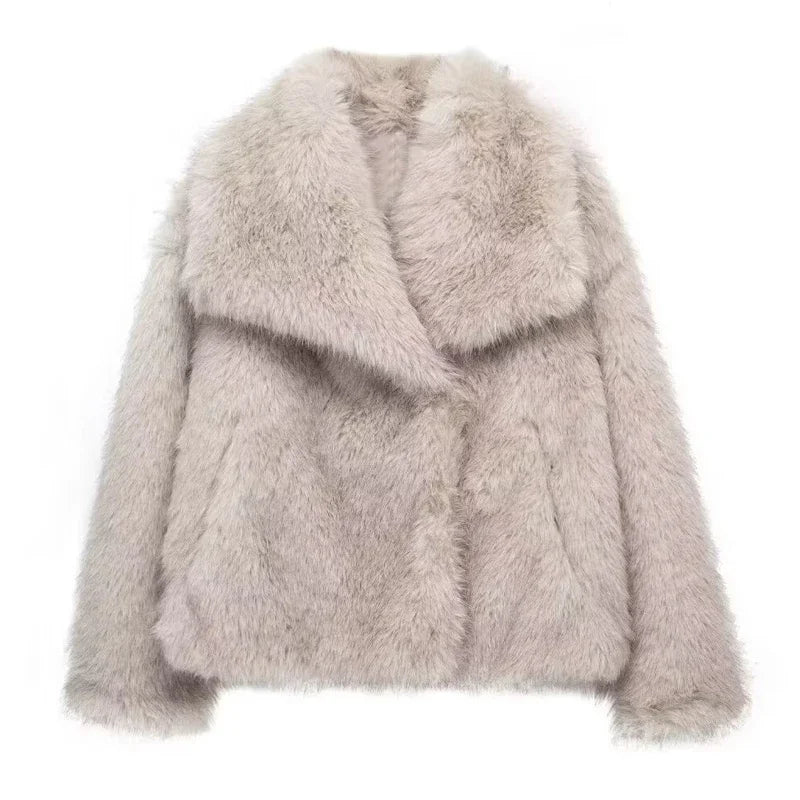 LAVERINE | Plush Faux Fur Jacket