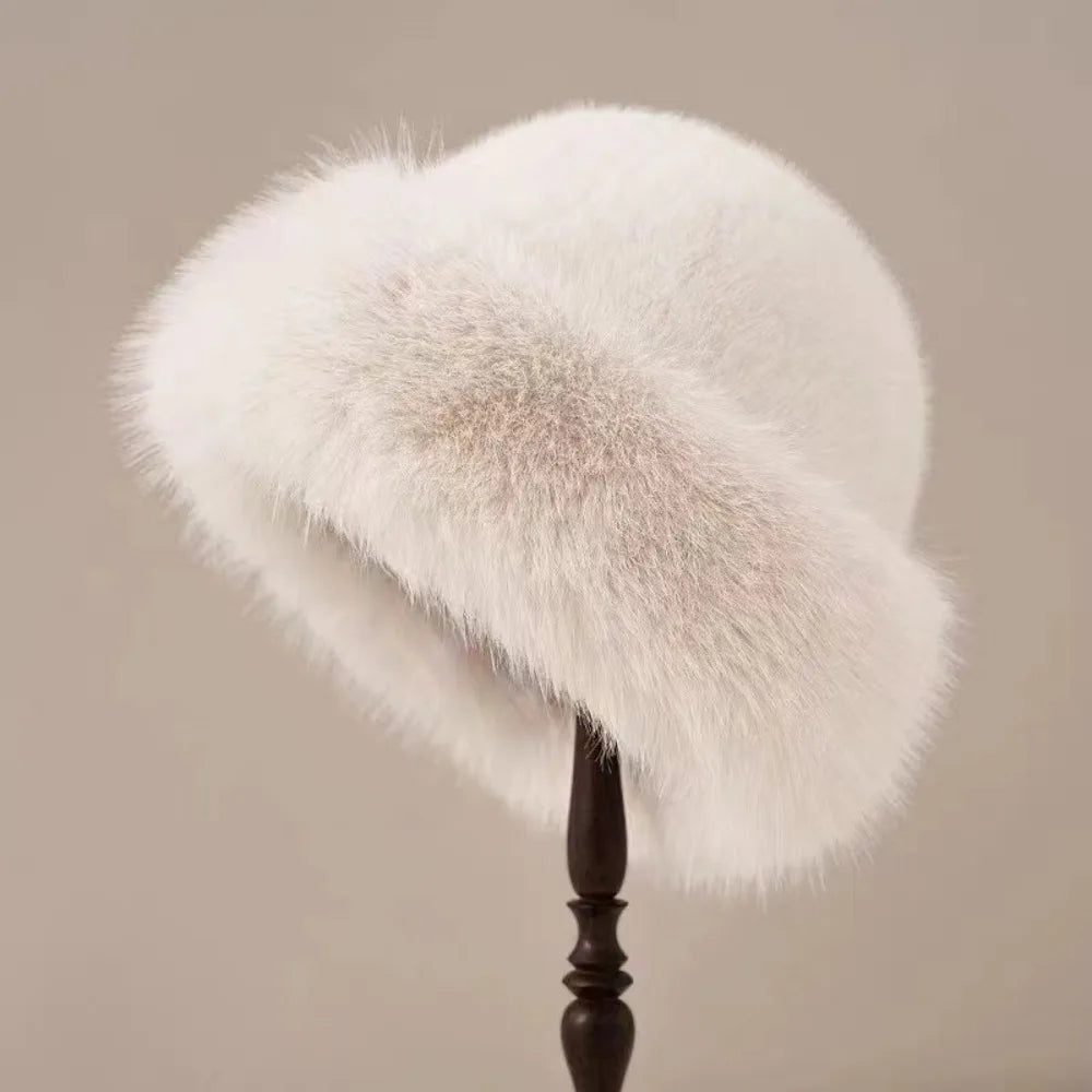 LAVERINE | Faux Fur Bucket Winter Hat