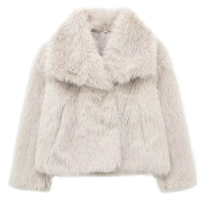 LAVERINE | Plush Faux Fur Jacket