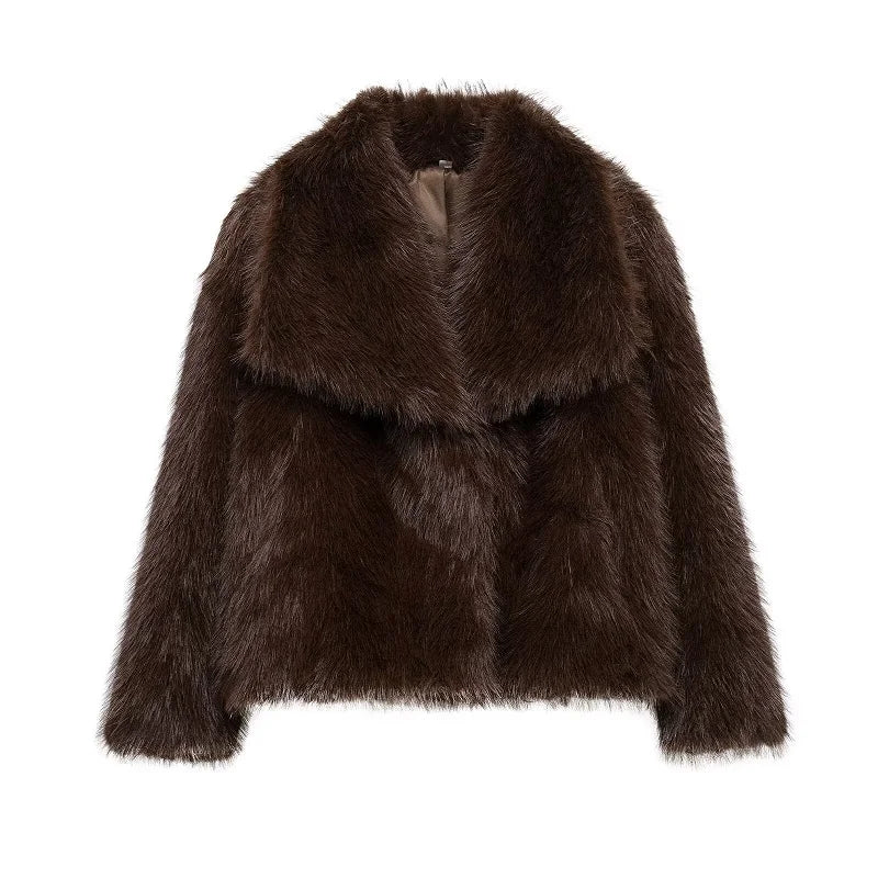 LAVERINE | Plush Faux Fur Jacket