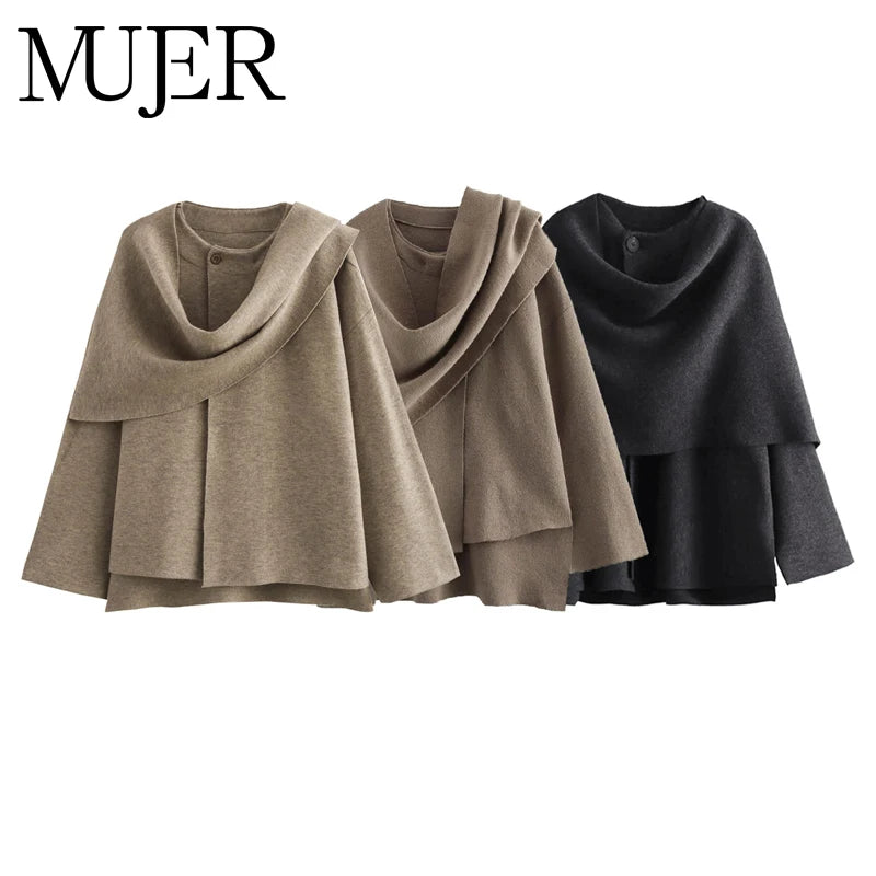 LAVERINE | Elegant Asymmetric Plush Winter Coat