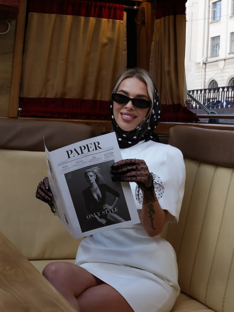 LAVERINE | Elegant Waist-Cinched Mini Dress