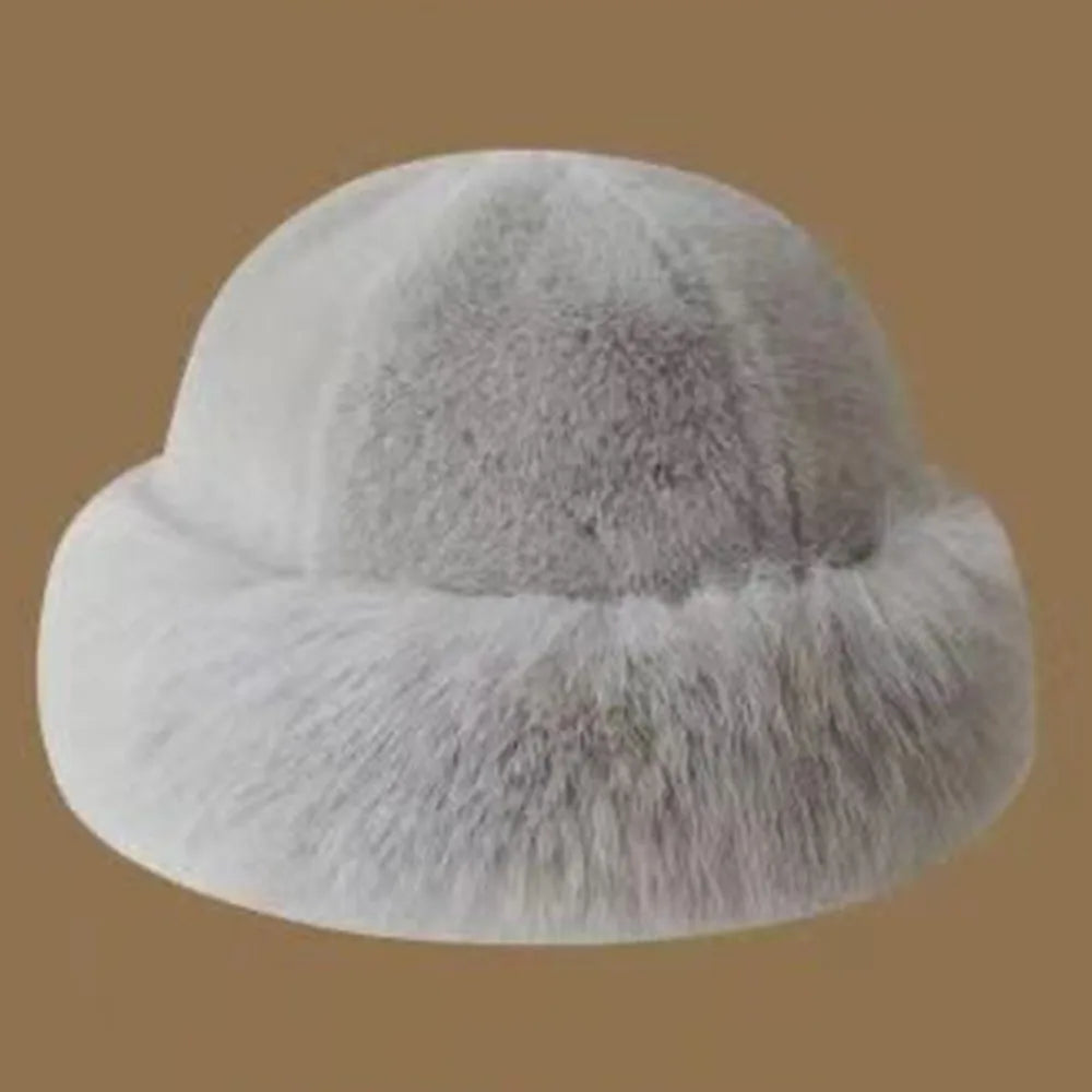 LAVERINE | Faux Fur Bucket Winter Hat