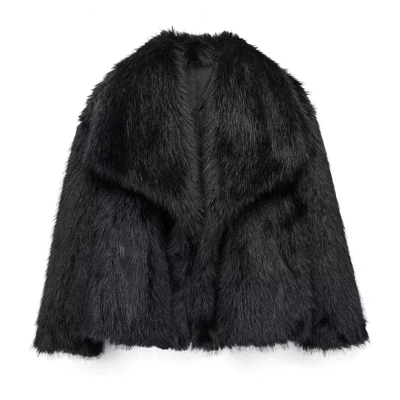 LAVERINE | Plush Faux Fur Jacket