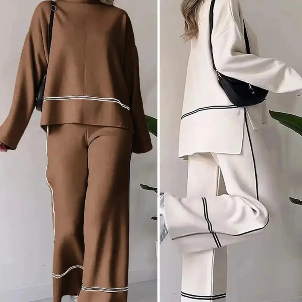 LAVERINE | Casual 2-Piece Wide-Leg Set